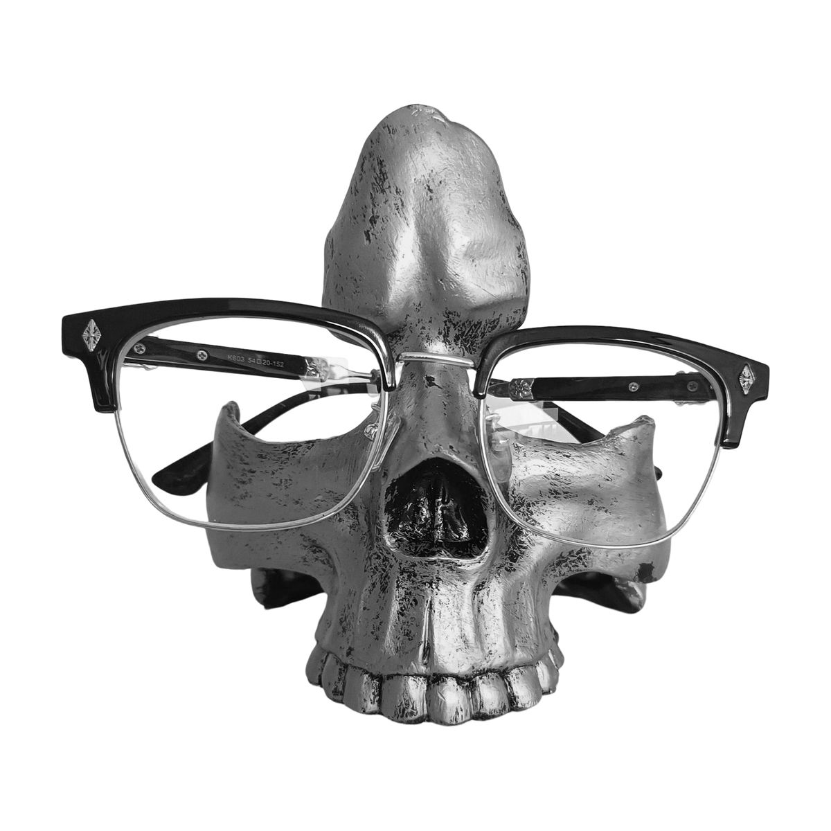 Glasses Stand Clear Carved Eyeglass Shelf Silver