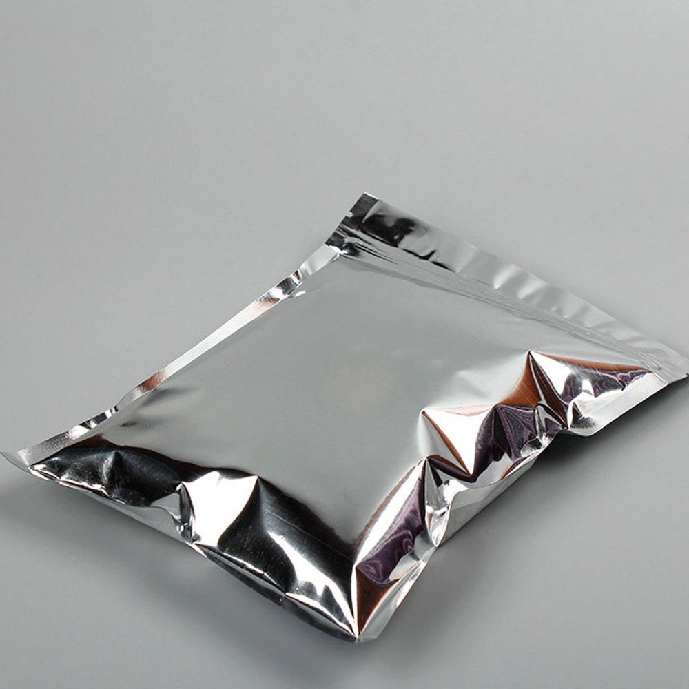 100 Pcs Transparent & Metallized Foil Zip Lock Bags Plastic Zipper Pouch Smell Proof Food Storage Bags Width From 7cm To 18cm-10x17.5cm