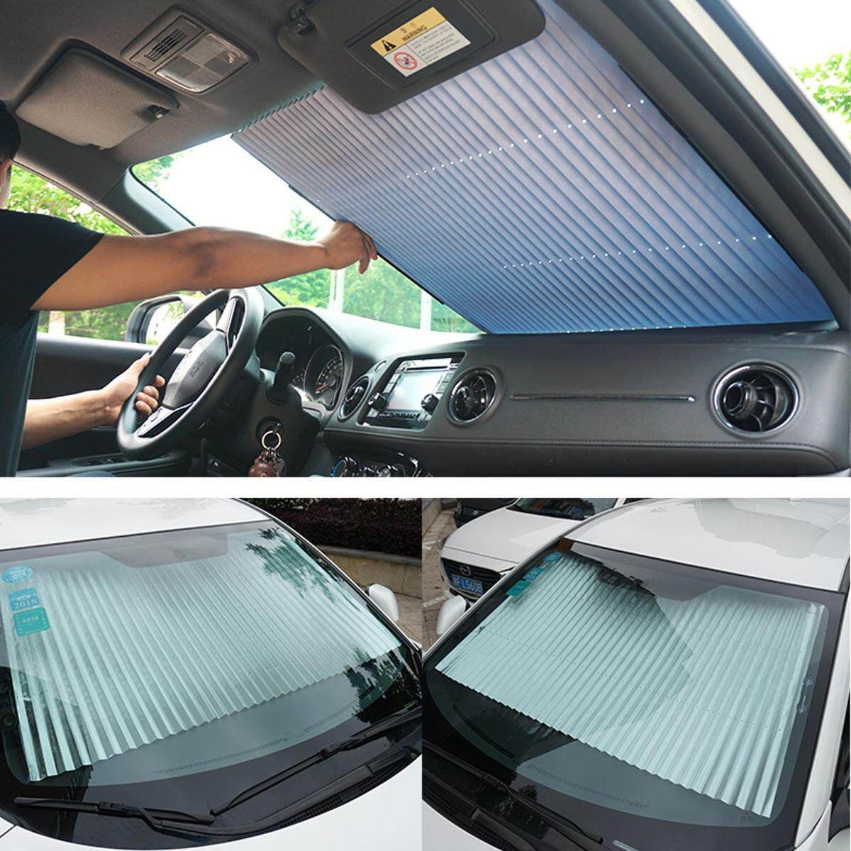 46CM Retractable SUV Truck Car Windshield Sunshade Rear Window Sun Visor UV Protection Curtain