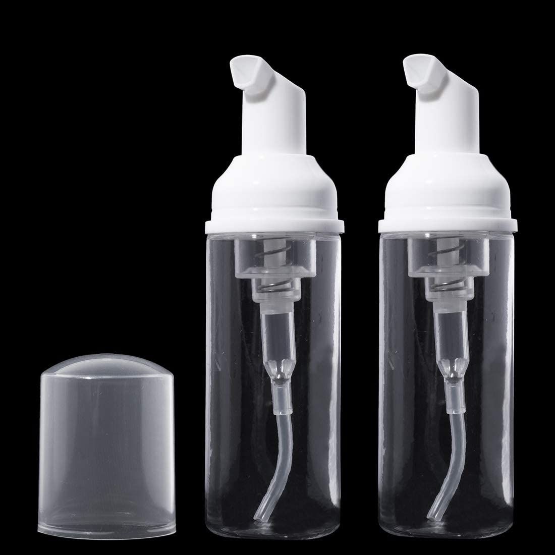 1pc Small Foam Dispenser Plastic Pump Bottles Mini Empty Soap Refillable Bottle For Travel Cleaning Cosmetics Packaging 30/60ml(#Transparent)