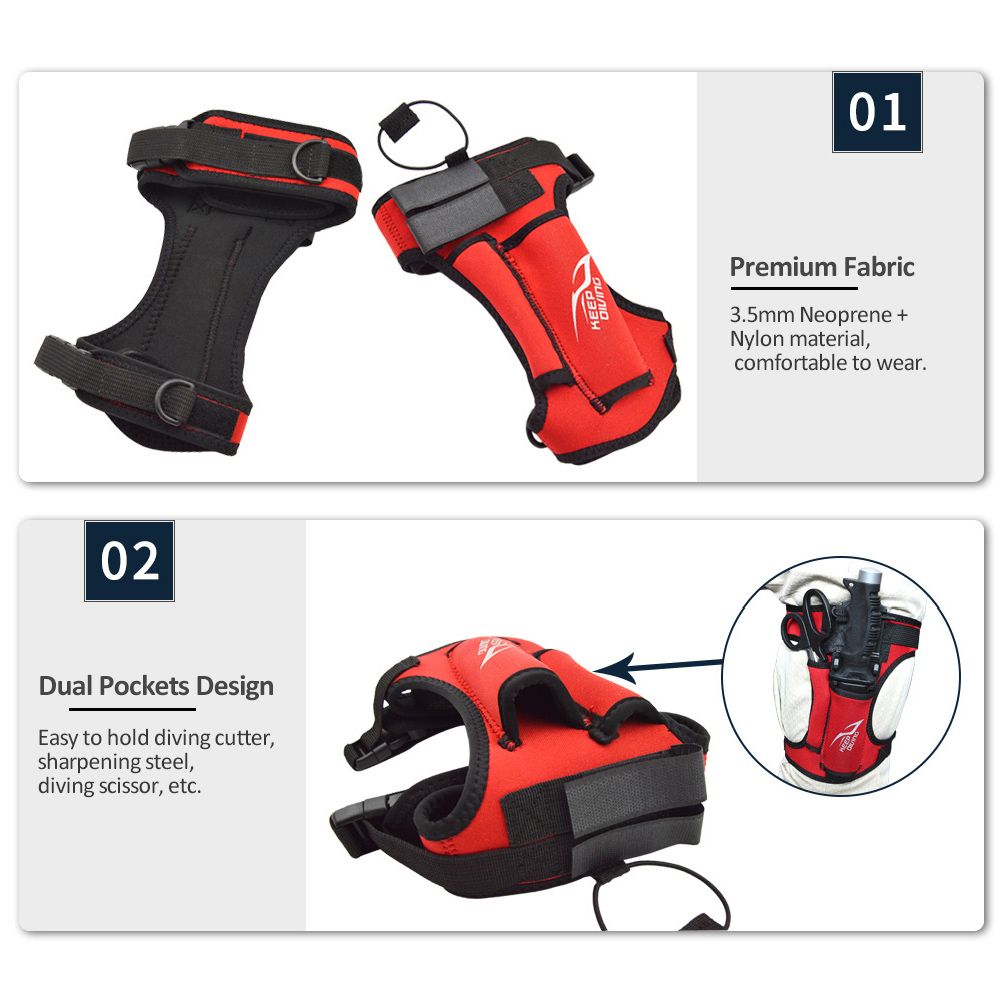Neoprene Scuba Diving Cutter Wrap Sheath Cover Strap