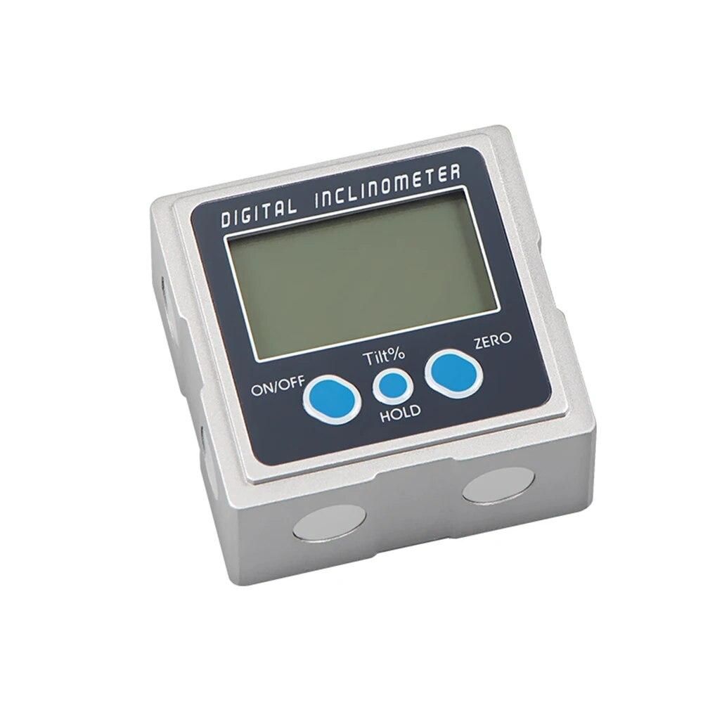 Multi-functional Digital Inclinometer Zinc Alloy Shell 360 degree Electronic Protractor Mini Digital Angle Gauge with Magnet