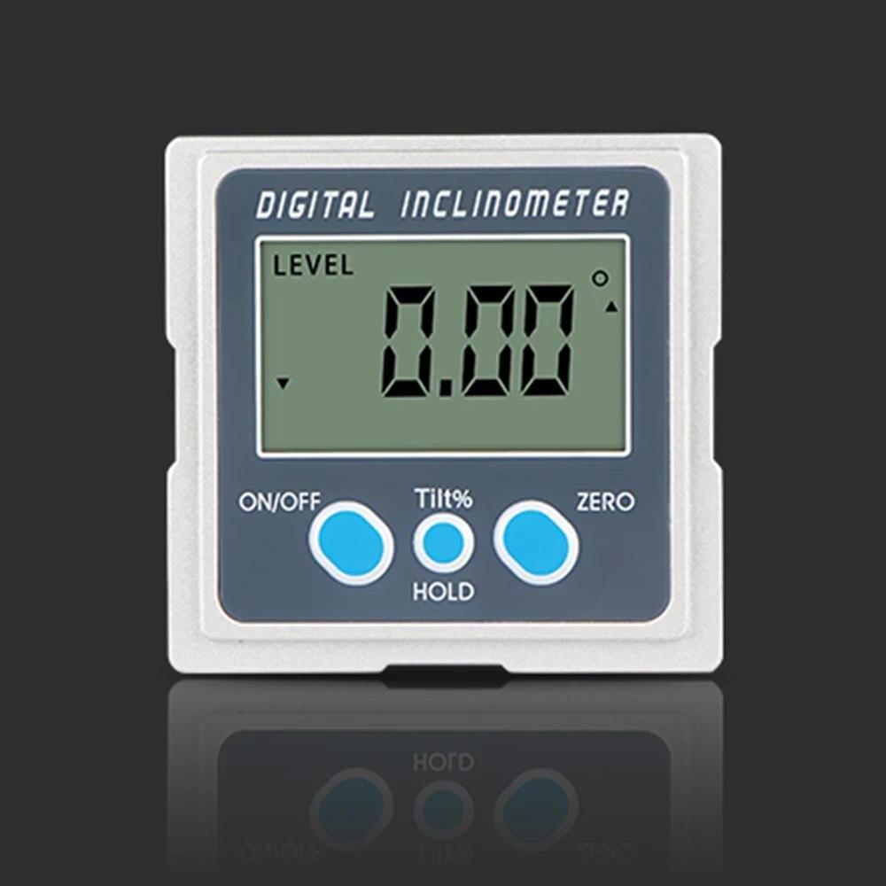 Multi-functional Digital Inclinometer Zinc Alloy Shell 360 degree Electronic Protractor Mini Digital Angle Gauge with Magnet