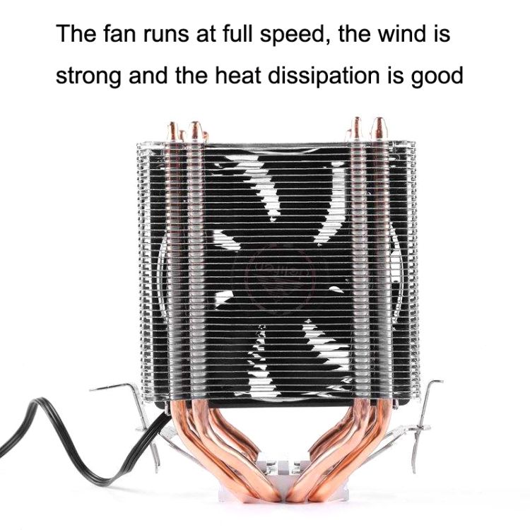 2 Copper Tube CPU Radiator Without Light 3-pin Double Fan 2 Tube Without Light 3-pin Double Fan