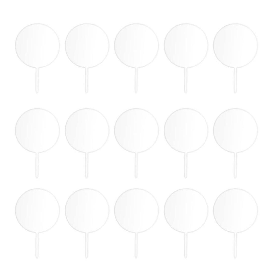 Blank Acrylic Cake Toppers, 15Pccs Clear Circle DIY