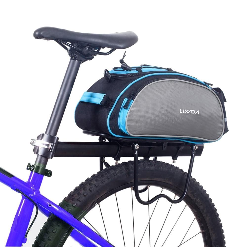 13L Multifunctional Bicycle Rear Seat Bag Outdoor Cycling Bike Rack Seat Bag Rear Trunk Pannier Backseat Bag Handbag Shoulder Bag