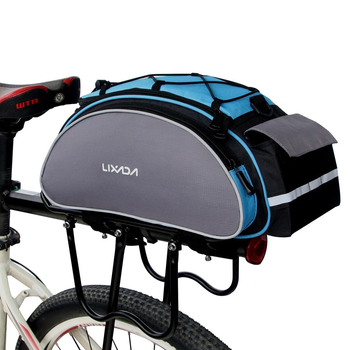 13L Multifunctional Bicycle Rear Seat Bag Outdoor Cycling Bike Rack Seat Bag Rear Trunk Pannier Backseat Bag Handbag Shoulder Bag