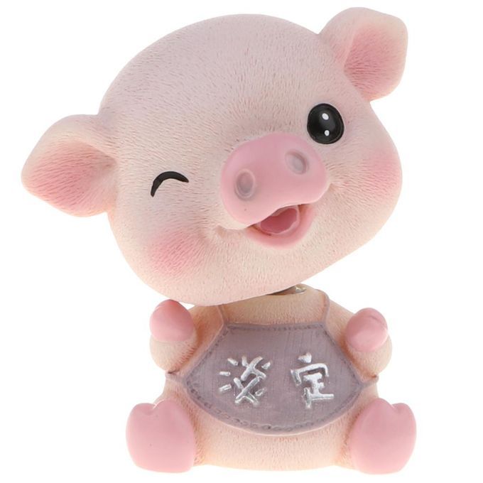 Bobble Head Collection Nodding Head Lucky Pig Toy Car Dashboard