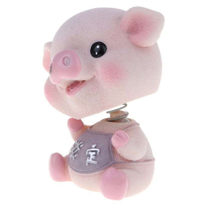 Bobble Head Collection Nodding Head Lucky Pig Toy Car Dashboard