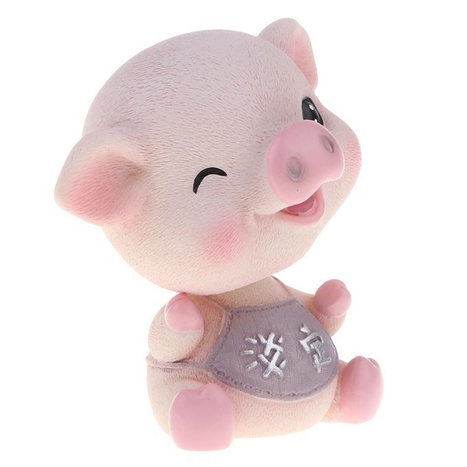 Bobble Head Collection Nodding Head Lucky Pig Toy Car Dashboard