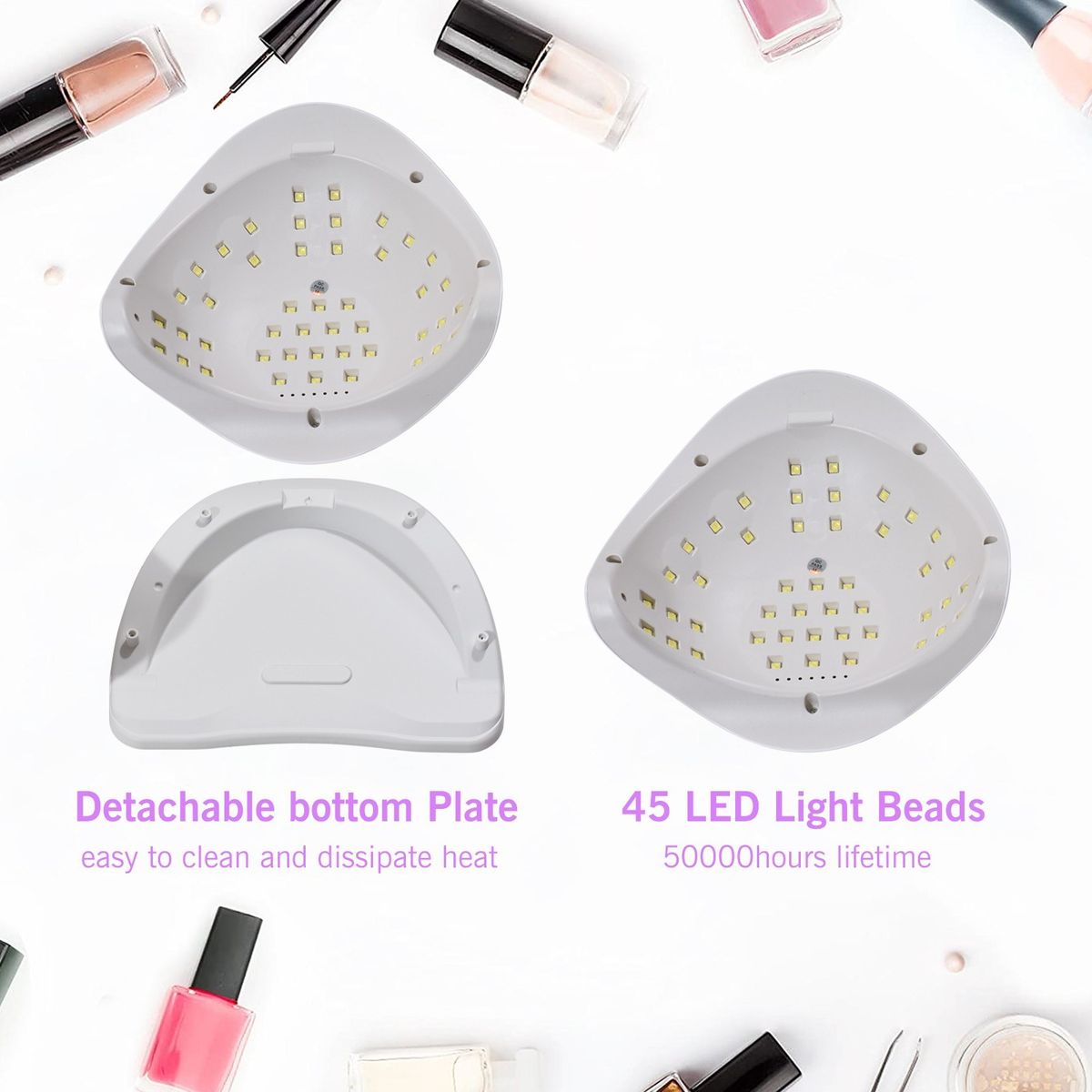 150W UV LED Nail Lamp Nail Dryer With Smart Sensor 4 Timers Setting LCD Screen For Curing Fingernails Toenails Home Salon