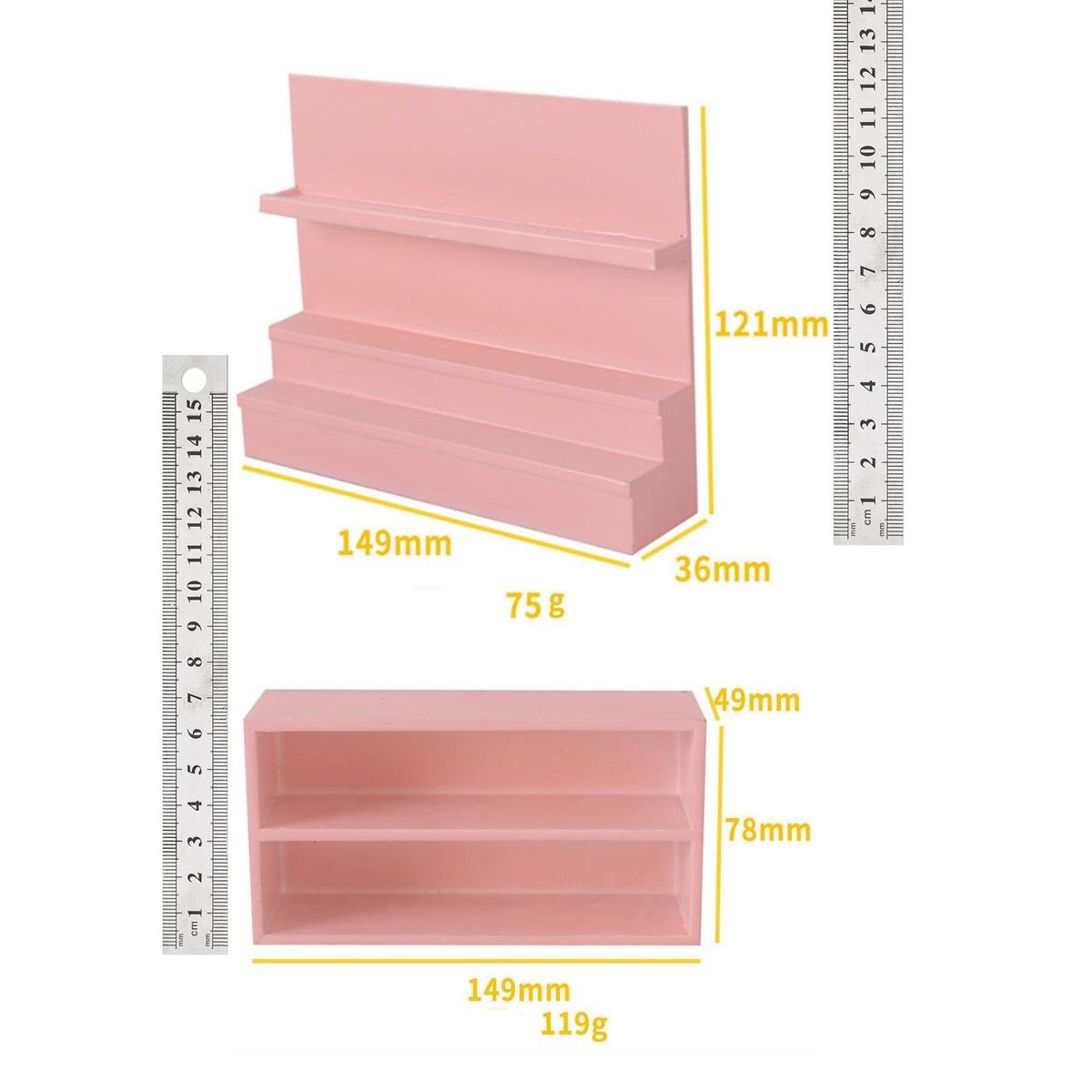 1:12 Scale Dollhouse Miniature Supermarket Shelves Pink  A
