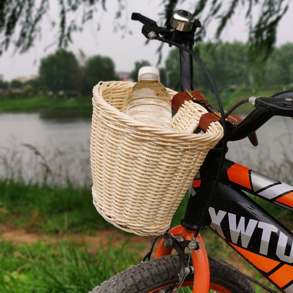 Wicker Bicycle Basket For Children And Women 3 Col