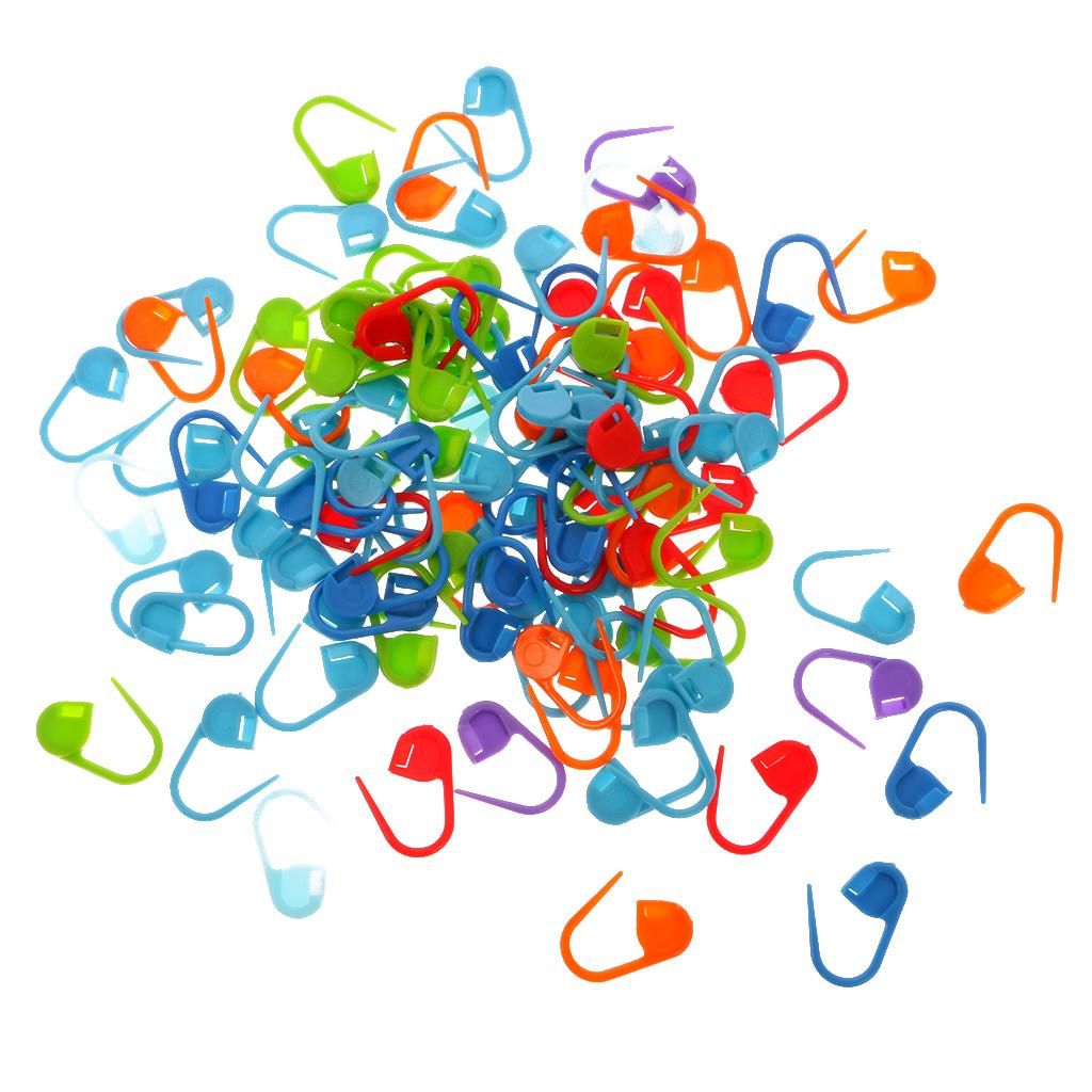 100pcs Colorful Knitting Crochet Locking Stitch Marker  Clips For Kids