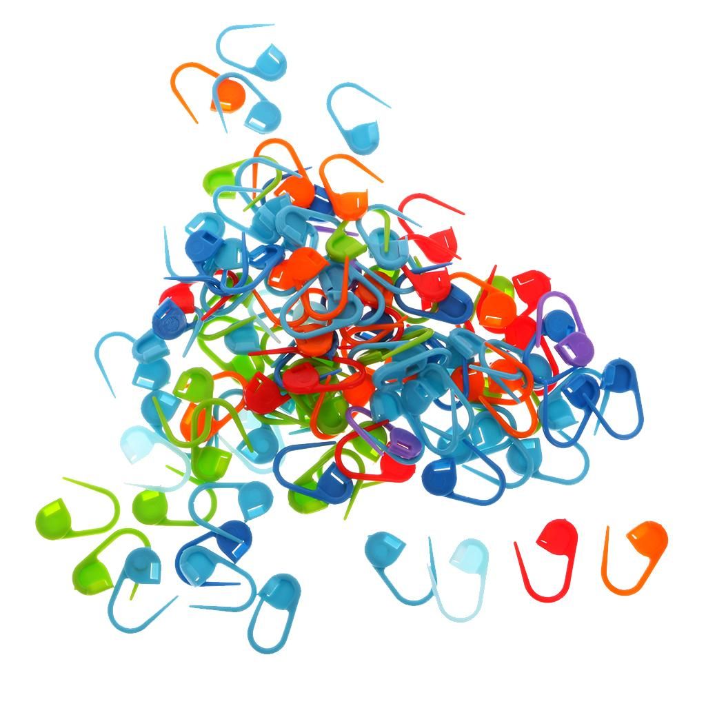 100pcs Colorful Knitting Crochet Locking Stitch Marker  Clips For Kids