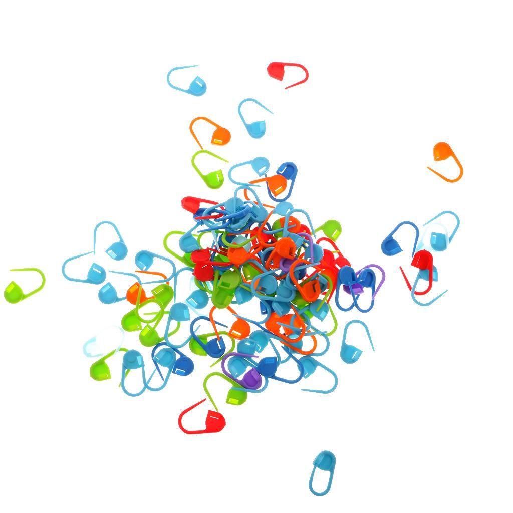 100pcs Colorful Knitting Crochet Locking Stitch Marker  Clips For Kids