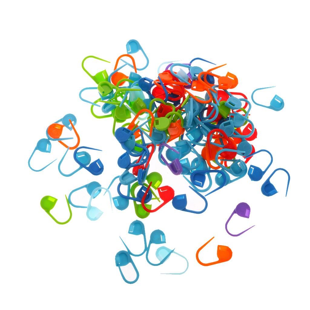 100pcs Colorful Knitting Crochet Locking Stitch Marker  Clips For Kids