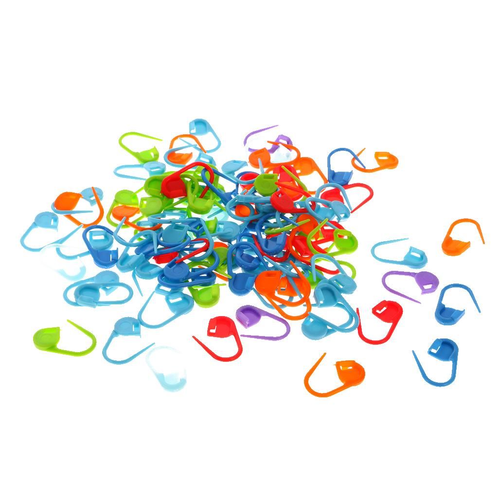 100pcs Colorful Knitting Crochet Locking Stitch Marker  Clips For Kids