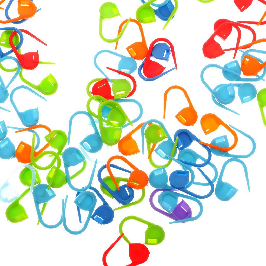 100pcs Colorful Knitting Crochet Locking Stitch Marker  Clips For Kids