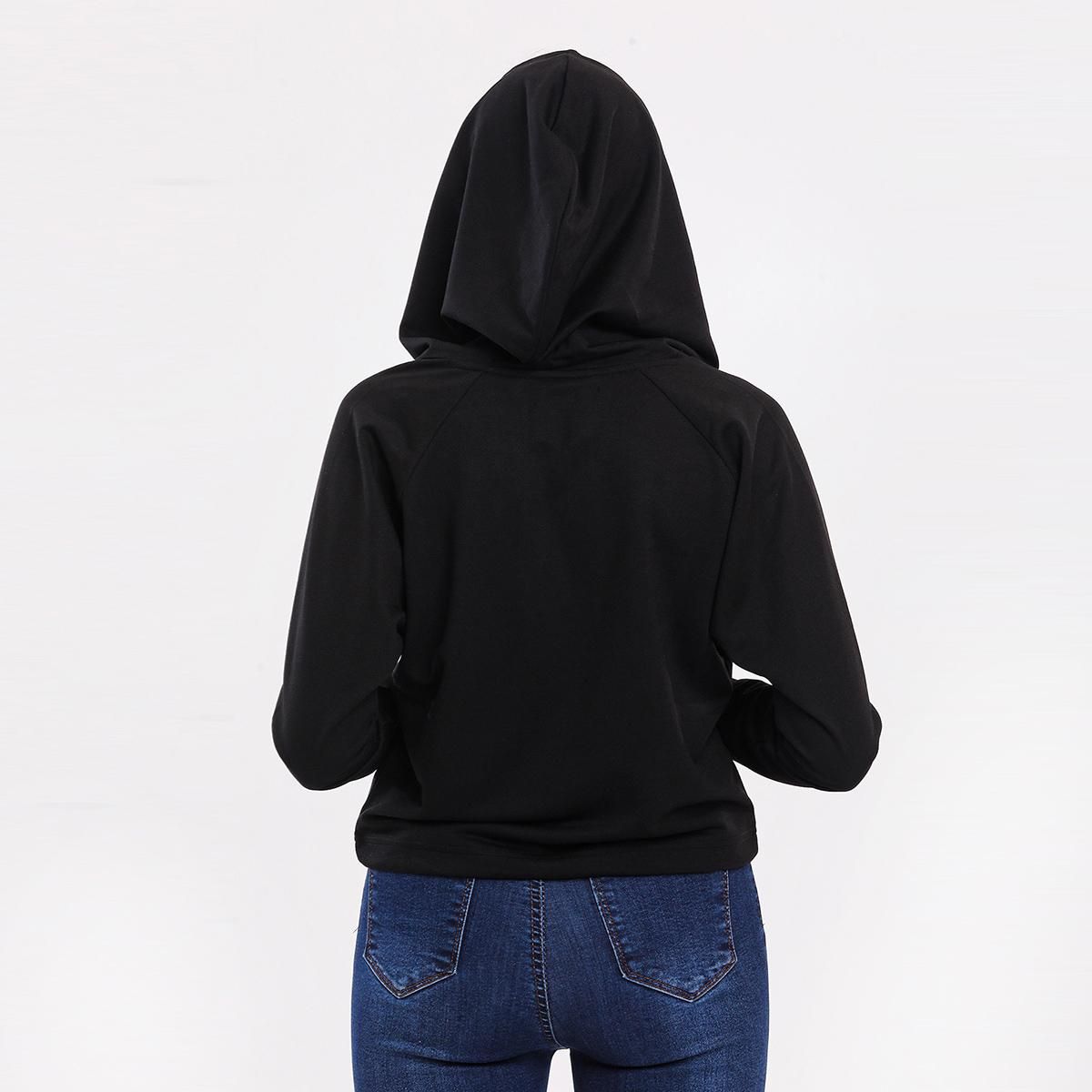 MADELON Womens Sweatshirt - Black