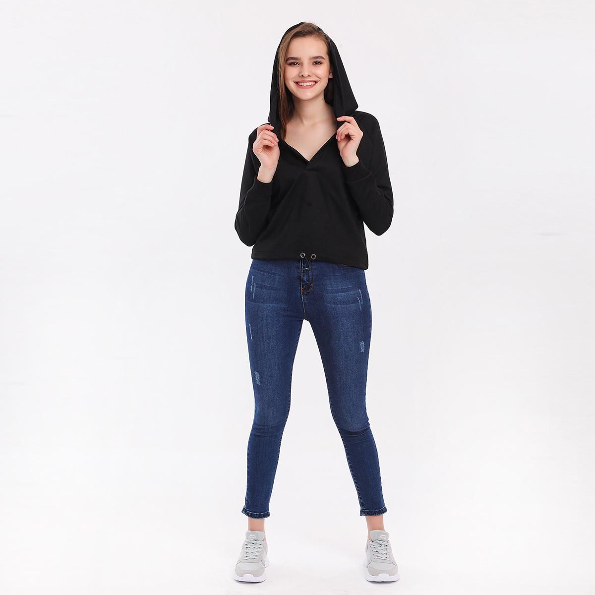 MADELON Womens Sweatshirt - Black