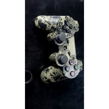Ps3 Wireless Pad - Green Camo + Cable