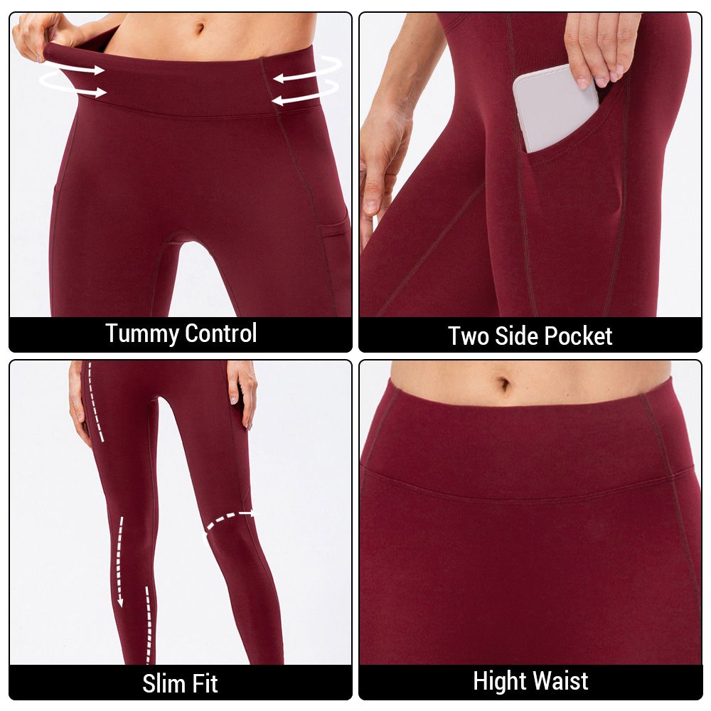 2pcs Women High Waisted Yoga Leggings Fleece Workout Pants