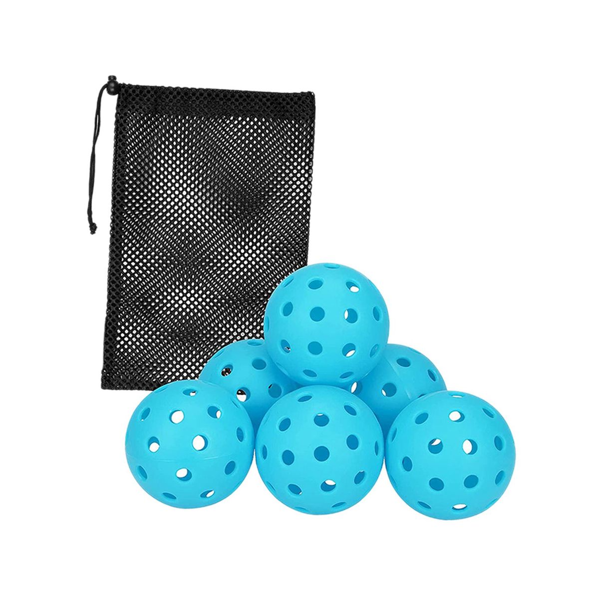6x Pickle Balls 40 Holes Pickleball Balls For Indoor Blue