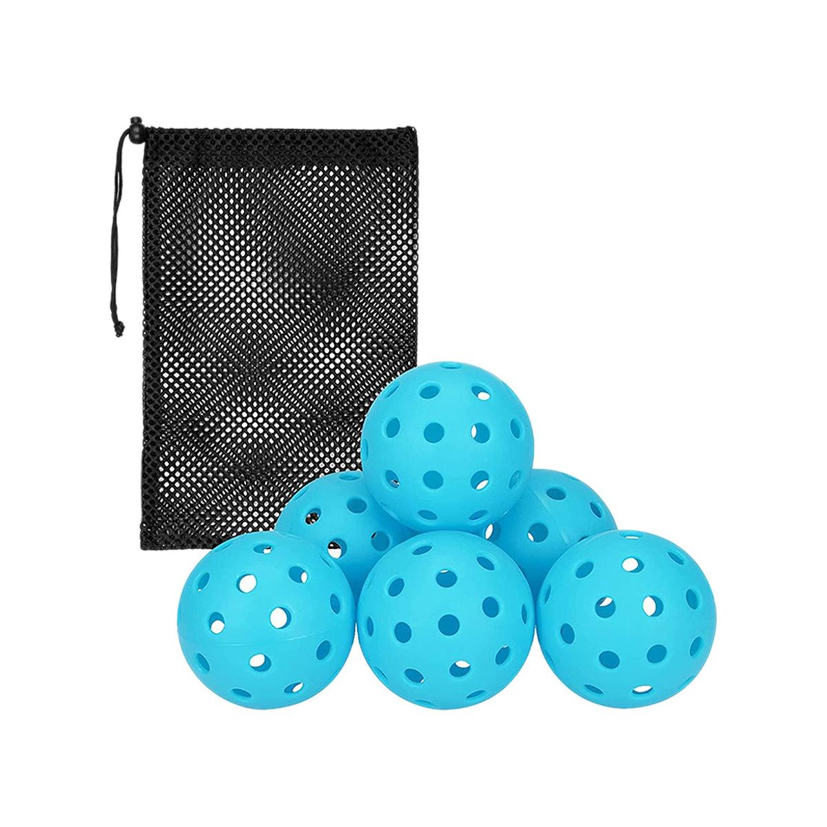 6x Pickle Balls 40 Holes Pickleball Balls For Indoor Blue
