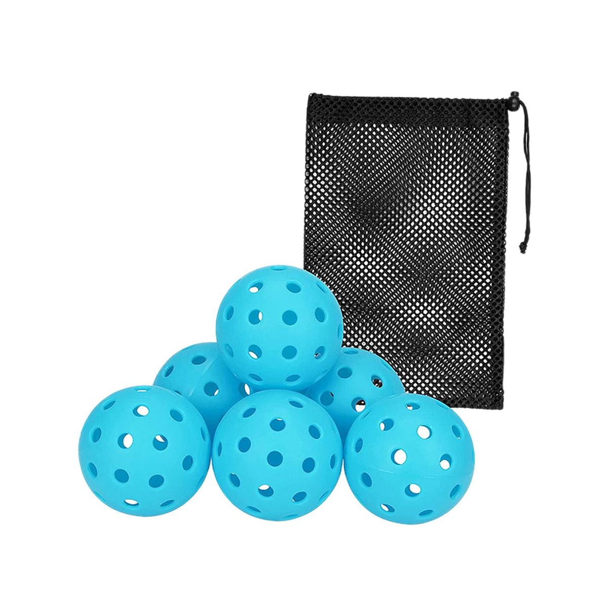6x Pickle Balls 40 Holes Pickleball Balls For Indoor Blue