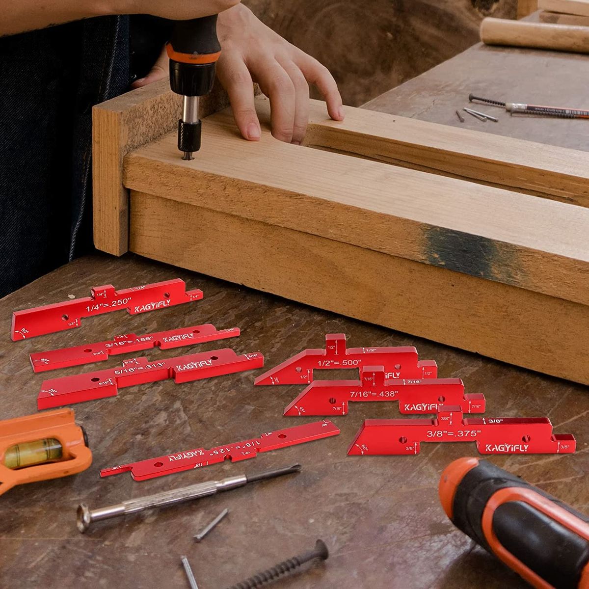 7pcs Aluminum Router Table Setup Bars Precision Setup Blocks