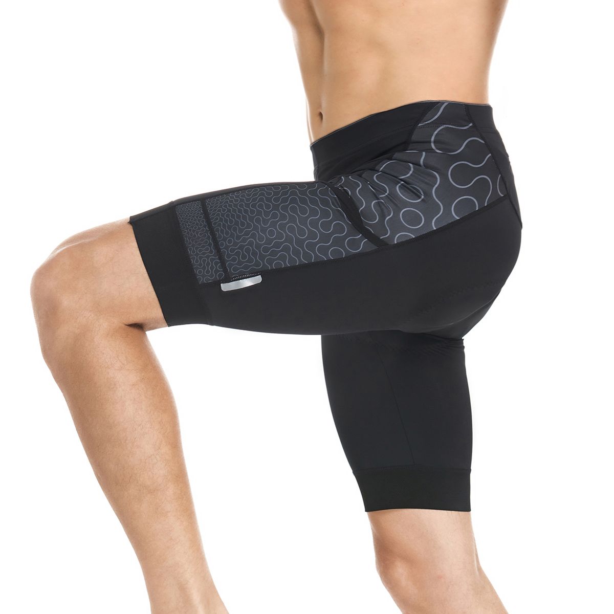 Men Cycling Shorts Padded Bike Shorts With 3 Pockets