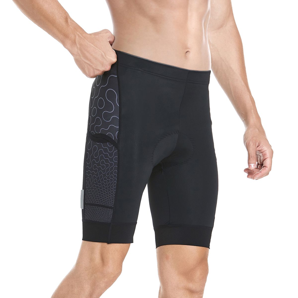 Men Cycling Shorts Padded Bike Shorts With 3 Pockets