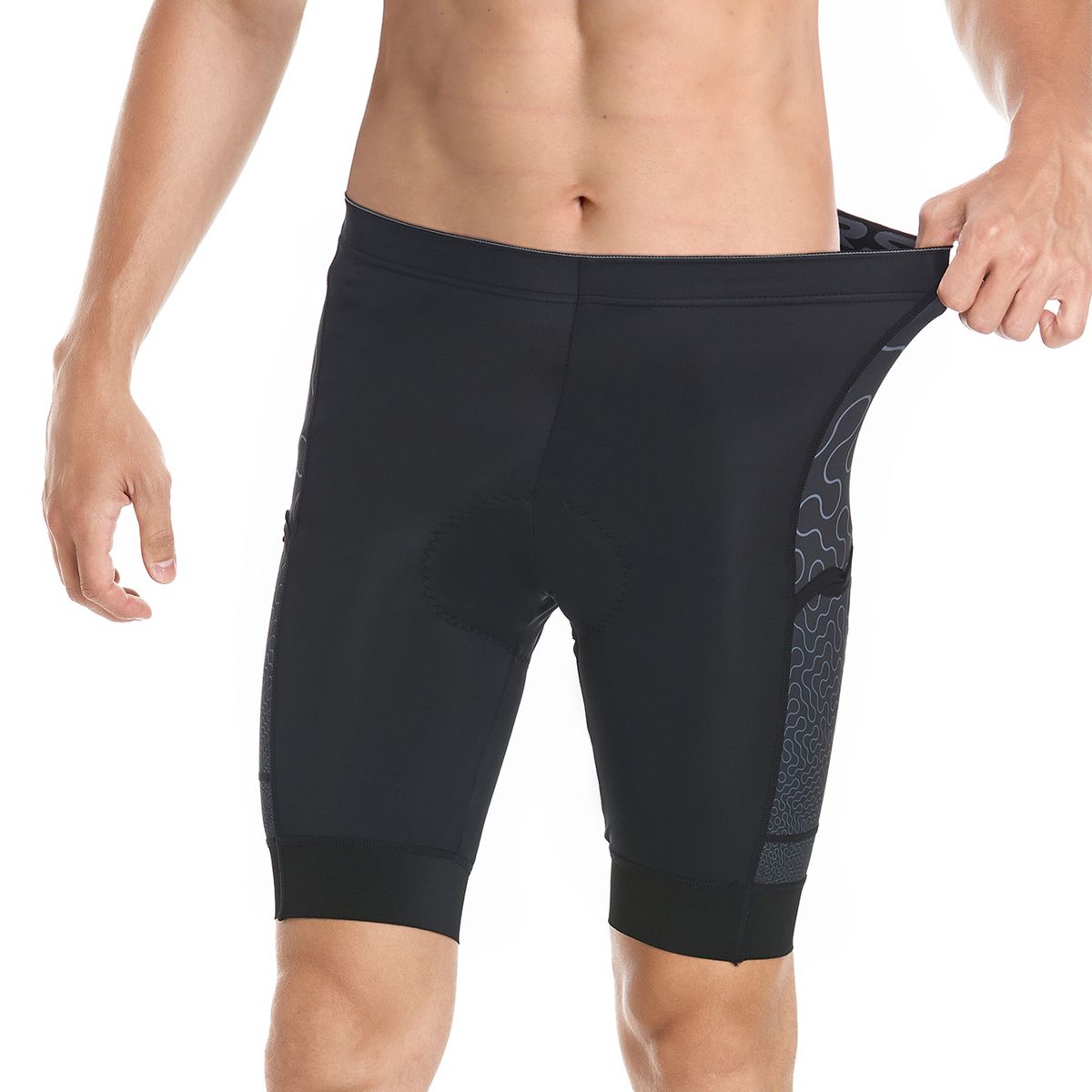Men Cycling Shorts Padded Bike Shorts With 3 Pockets