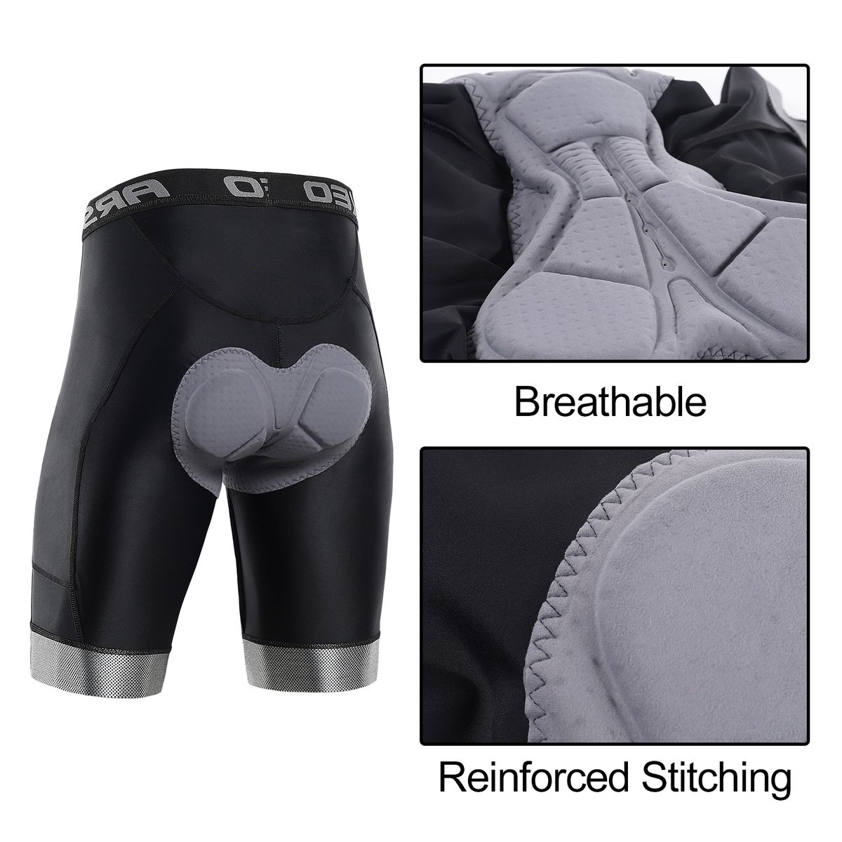 Men Cycling Shorts Padded Bike Shorts With 3 Pockets