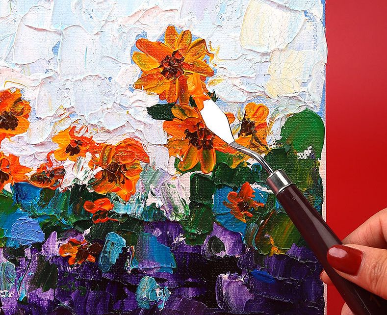 5 Painting Knives Stainless Spatula Palette Knife
