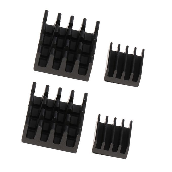 4Pack Black Aluminum Heat Sink Cooling  Radiator For Raspberry
