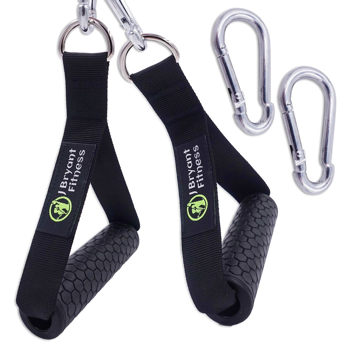 (5 D-ring Handle)1 Pair Gym Resistance Bands Handles Anti-slip TPR Grip Strong Nylon Webbing Fitness Heavy Duty Cable Machine Workout Equipment WAR