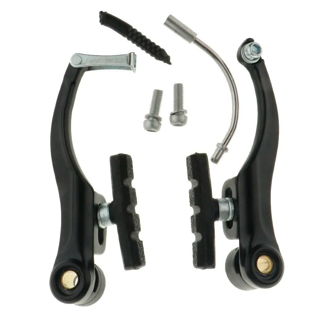 Mountain Bicycle V-Brake Set Included 1 Pair of Brake V-brake Noodle Boot Bolts and Pads Bicycle Brake Cycling Parts
