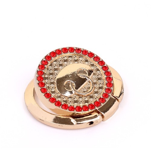 Magnet Red Stone Ring Phone Holder