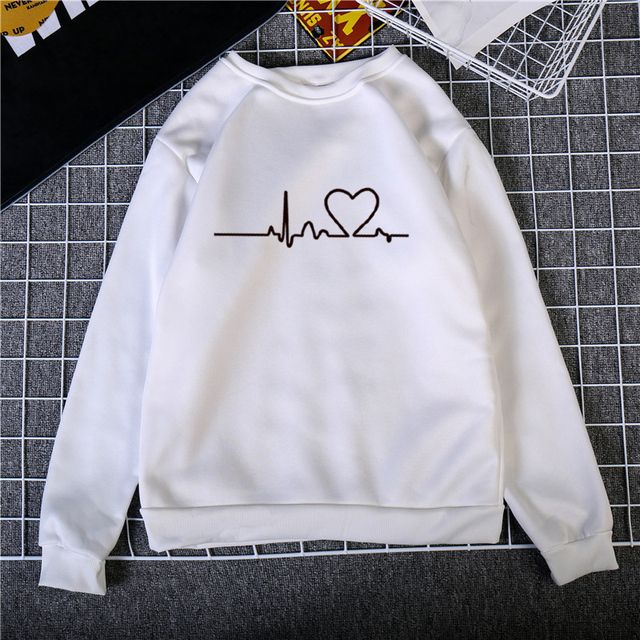 Fashion Womens Letters Printed Long Sleeve Hoodie Sweatshirt Ladies Slouch Pullover Jumper S Plus Szie S_3XL(#Style 3 White)