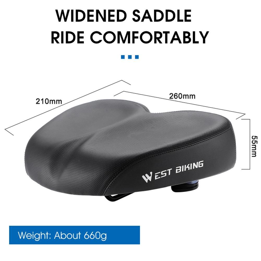 WEST BIKING Ergonomic Bicycle Replacement Saddle Soft Widen Thicken Road Bike Cushion Long Distance Riding Comfortable Shockproof Cycling Seats