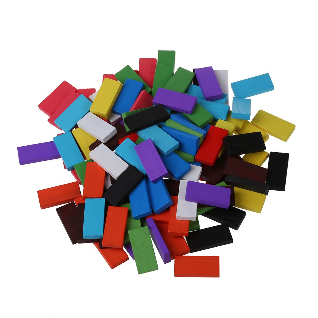 Pack Of 120 Mix Wooden Kids Children Domino Game Play