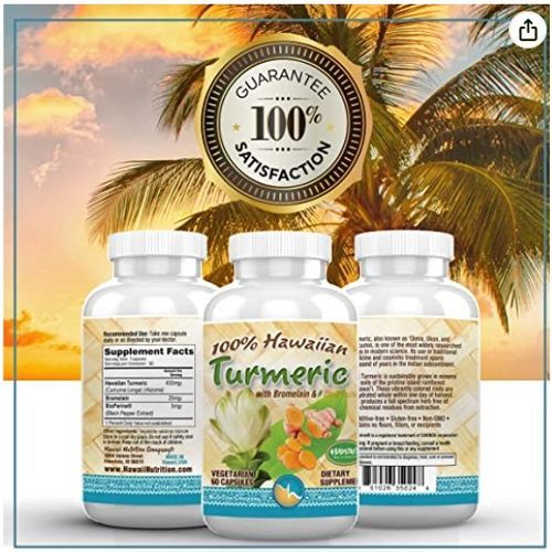 100% Turmeric With Bromelian 60 Capsules