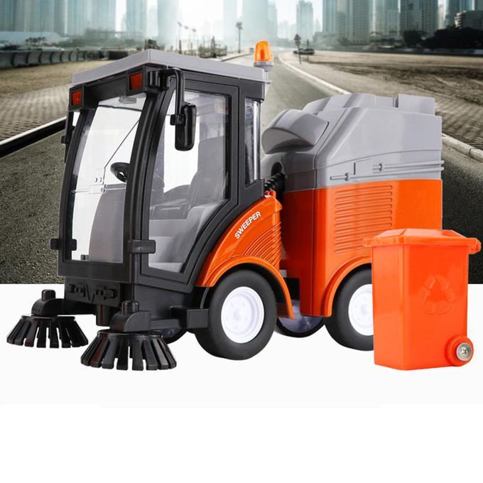 Road Sweeper Simulation Model Sanitation Car Garbage Truck Musical Toy