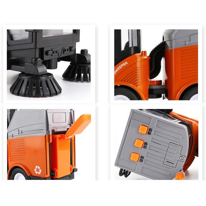 Road Sweeper Simulation Model Sanitation Car Garbage Truck Musical Toy