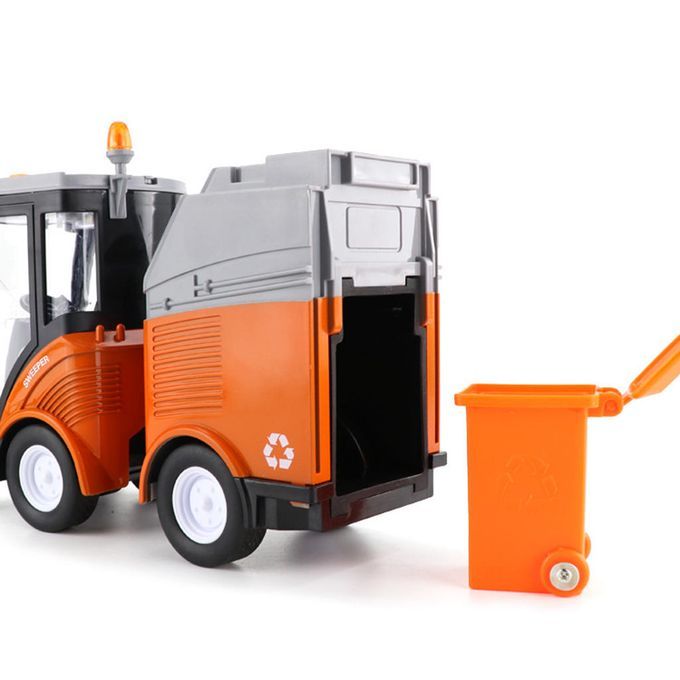 Road Sweeper Simulation Model Sanitation Car Garbage Truck Musical Toy