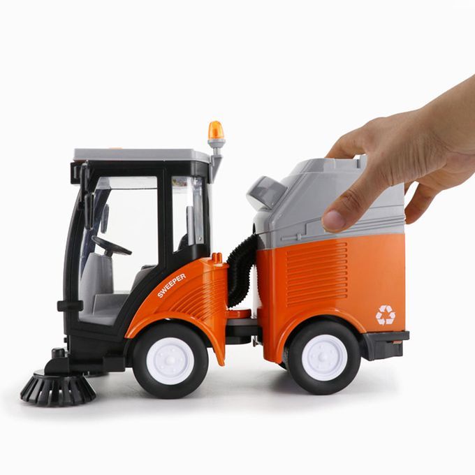 Road Sweeper Simulation Model Sanitation Car Garbage Truck Musical Toy