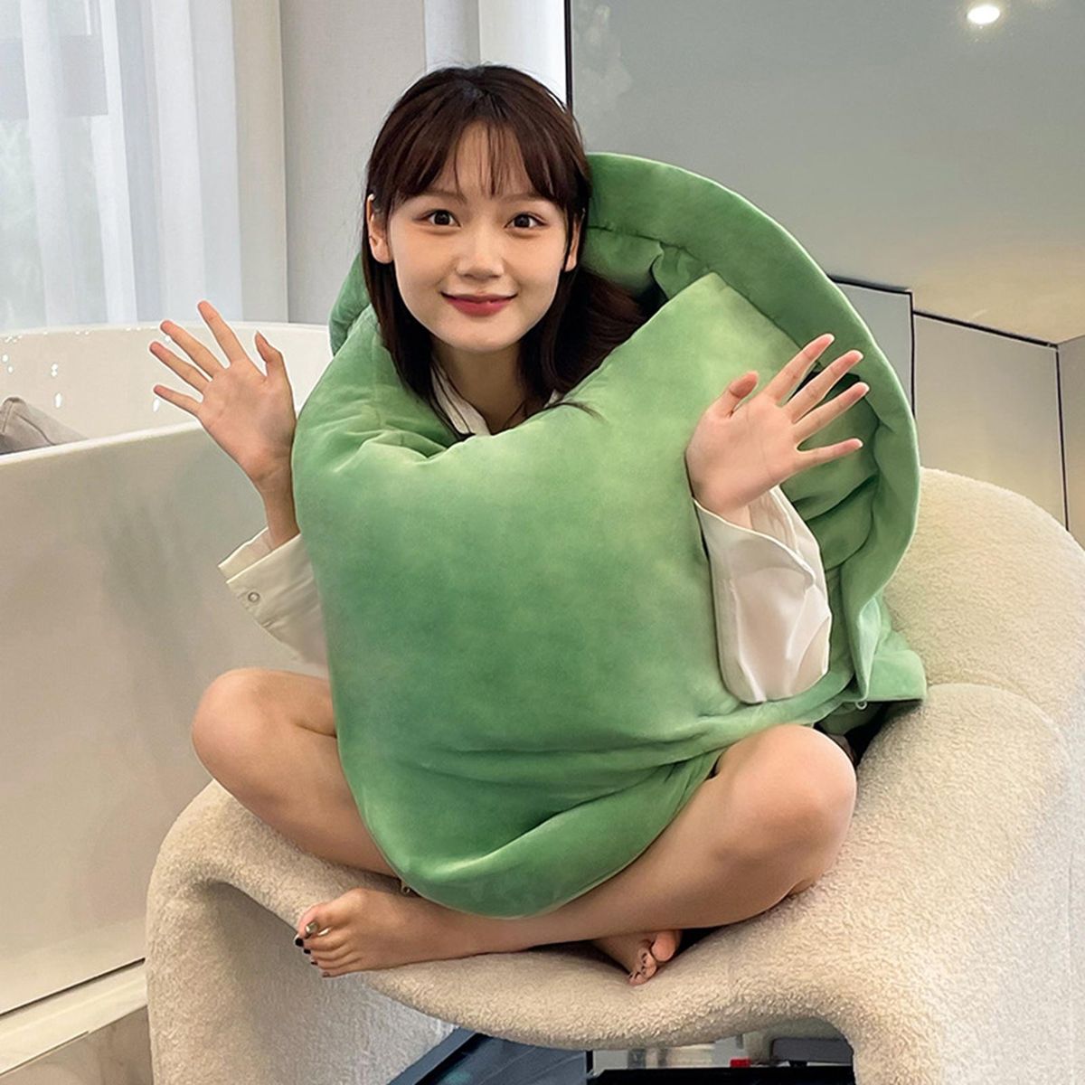 Wearable Turtle Pillow Wearable Turtle Shell Plush Toy Green