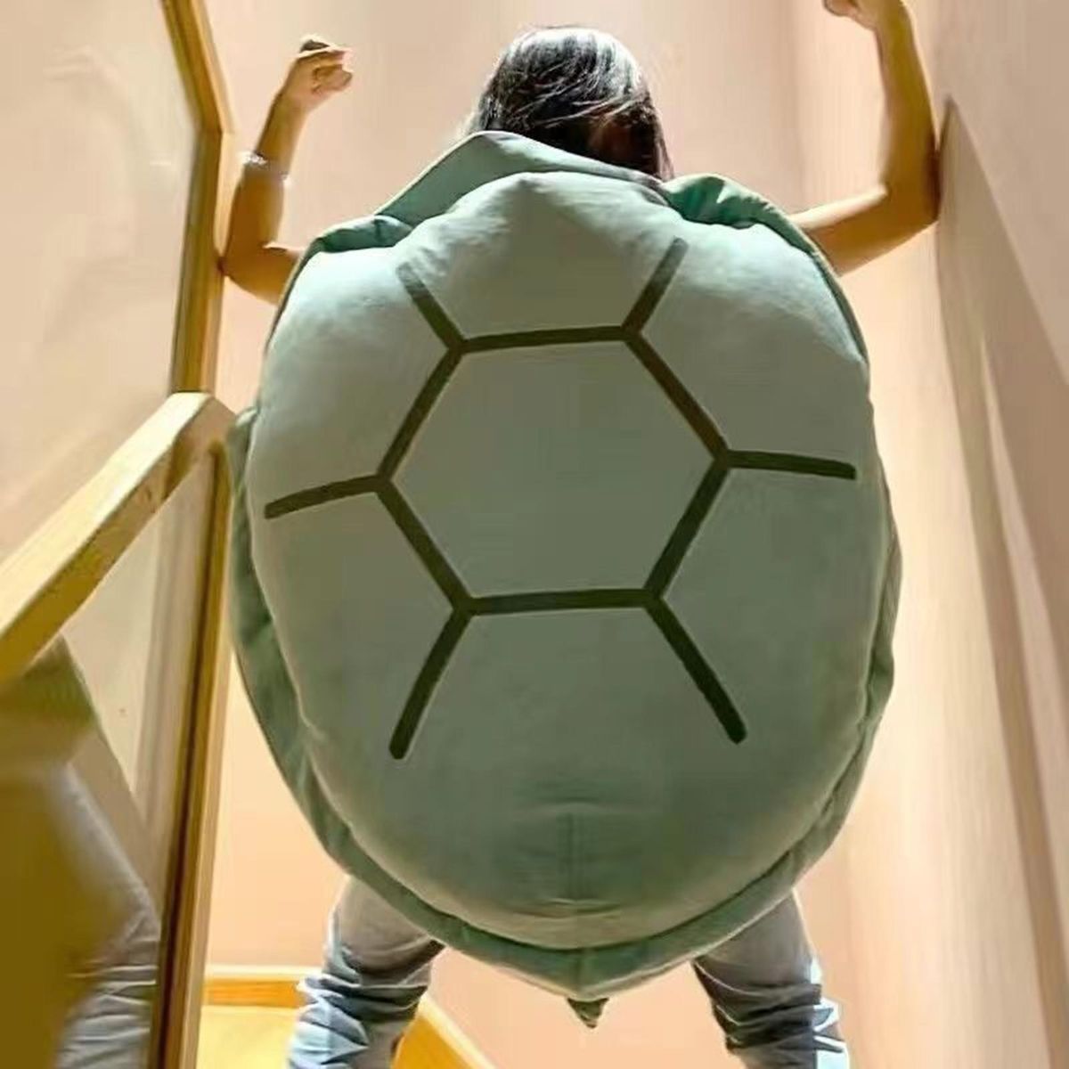Wearable Turtle Pillow Wearable Turtle Shell Plush Toy Green